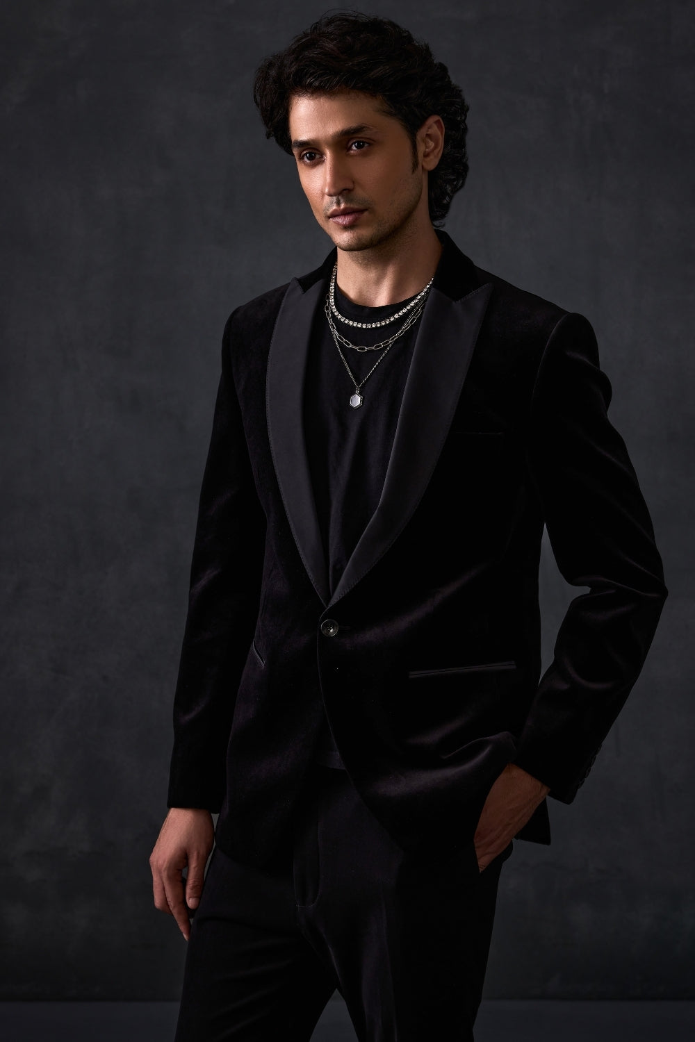 Black Velvet Tuxedo with Trousers