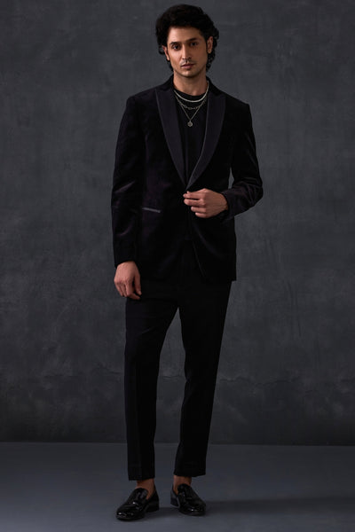 Black Velvet Tuxedo with Trousers