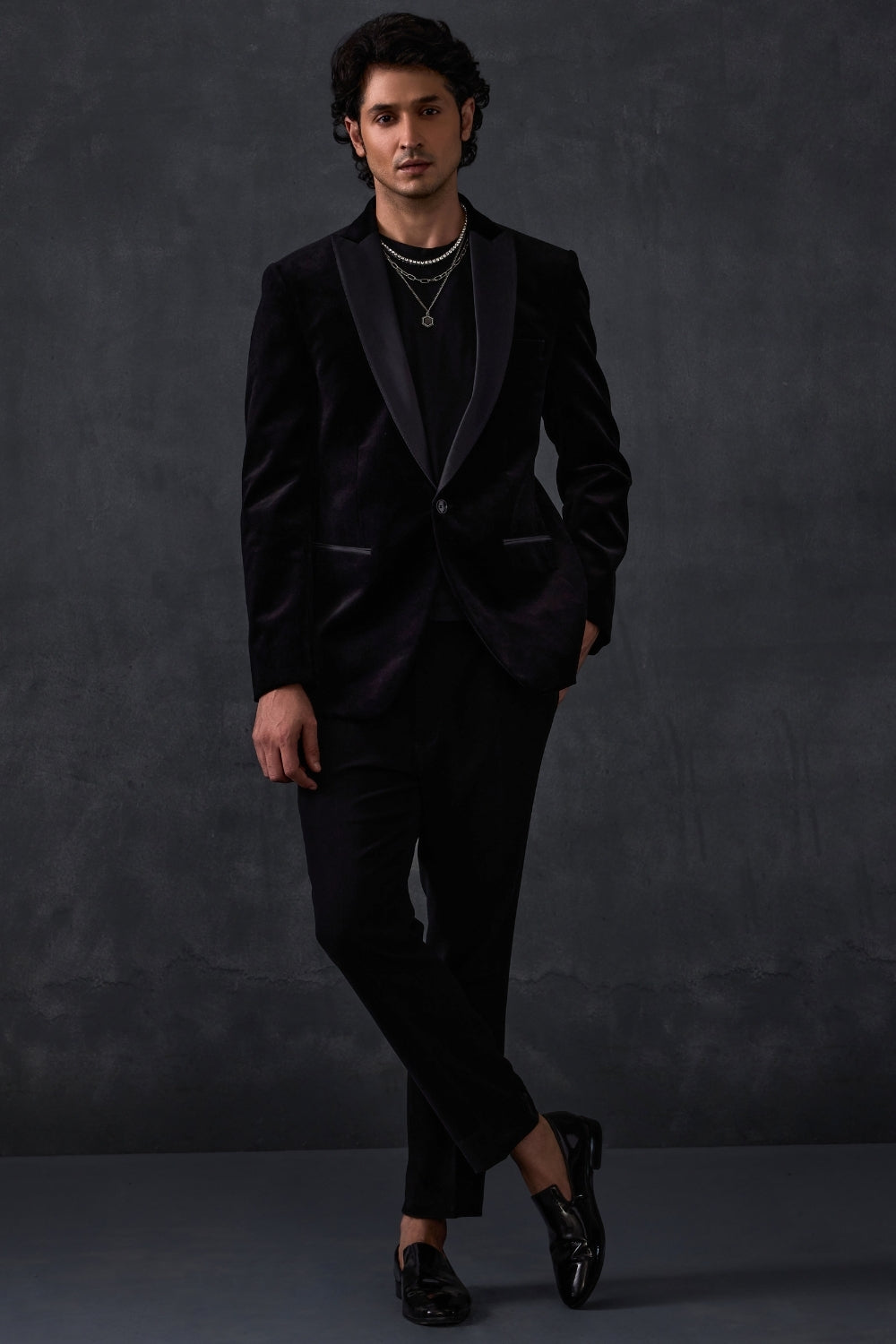 Black Velvet Tuxedo with Trousers