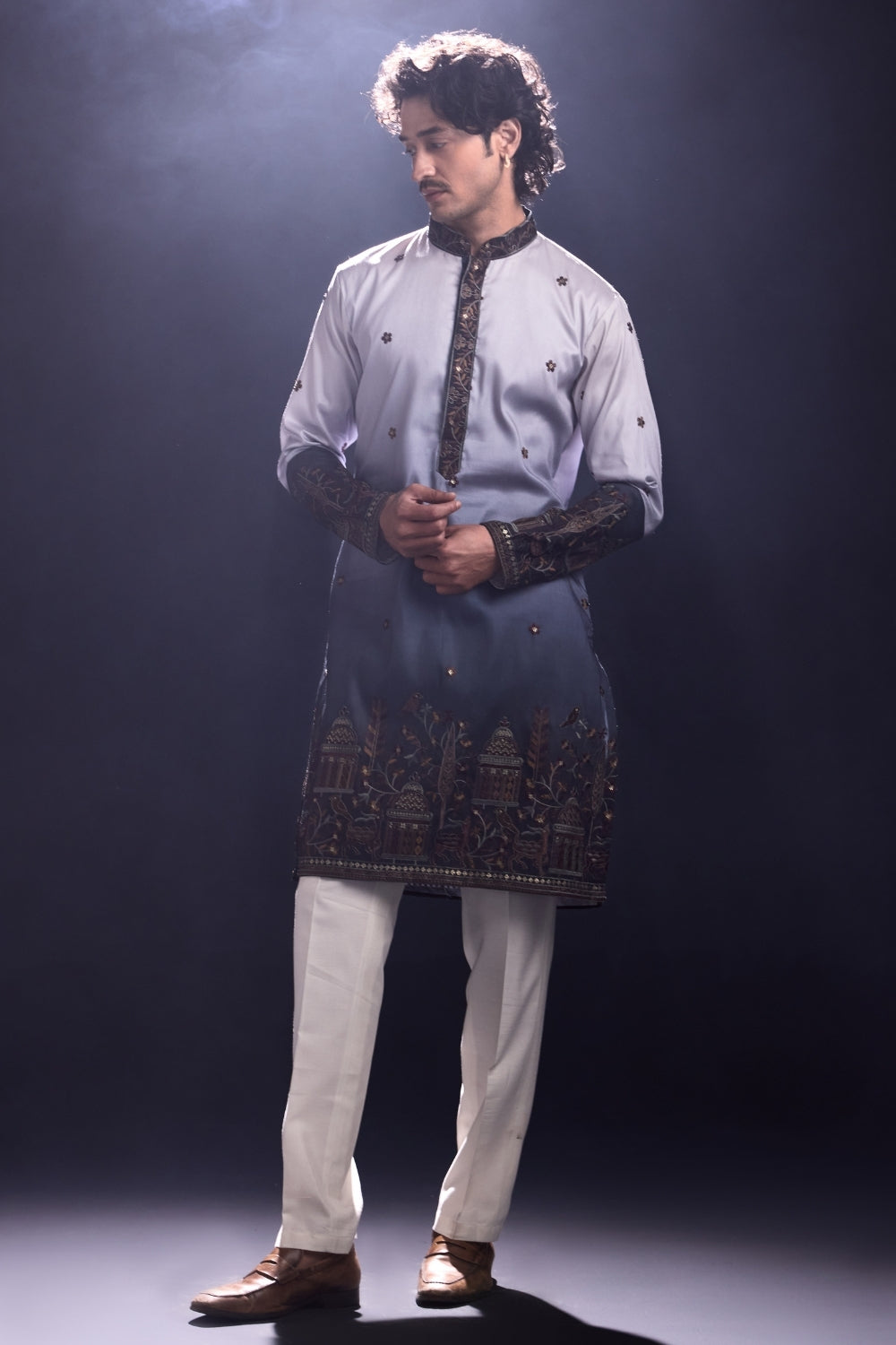 Grey Ambre Kurta with Pants