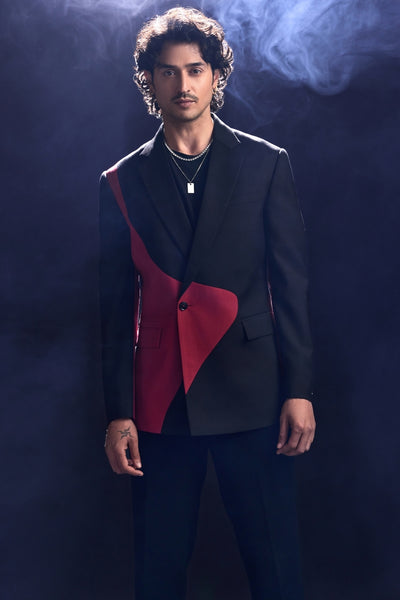 Black and Red Cocktail Blazer