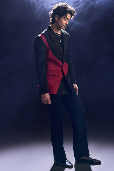 Black and Red Cocktail Blazer