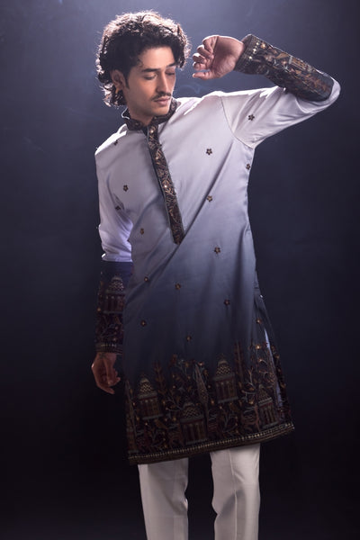 Grey Ambre Kurta with Pants