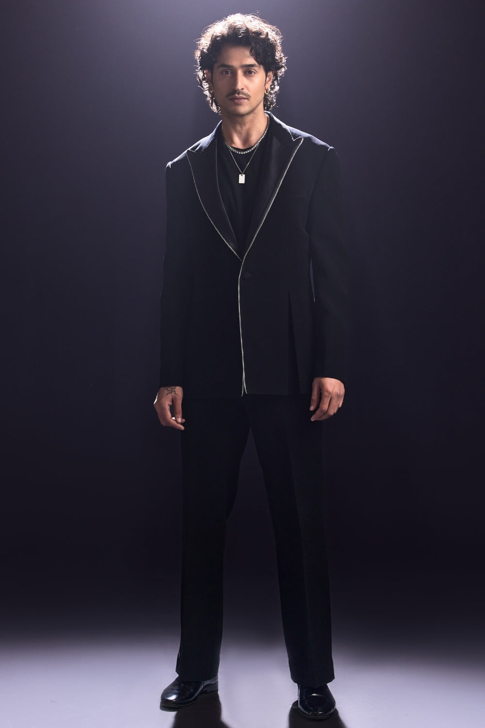 Black Zipper Cocktail Jacket