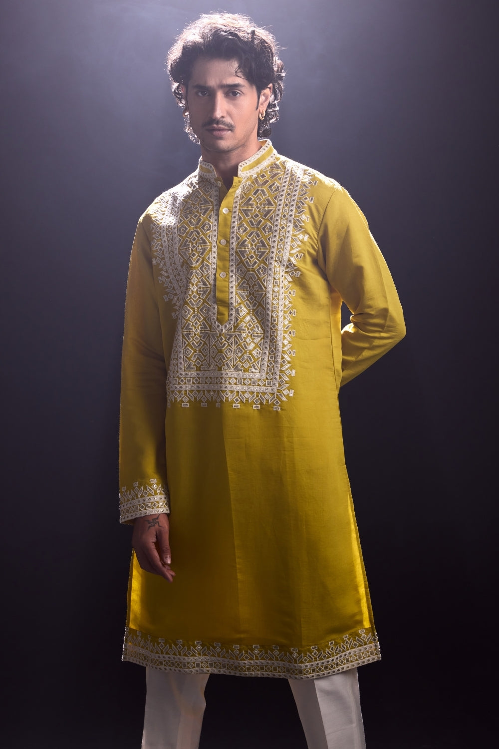 Ambre Yellow Kurta with Pants