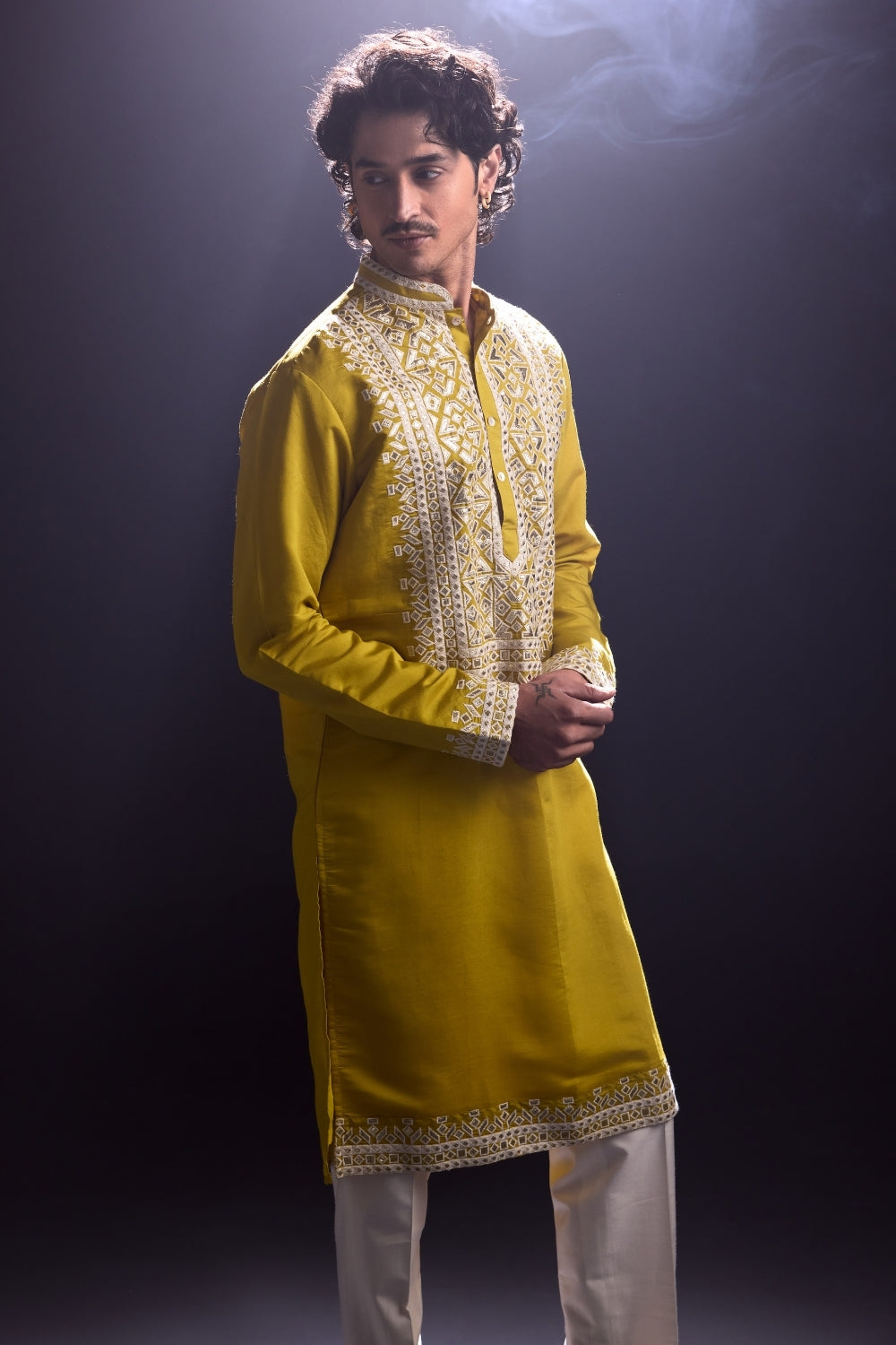 Ambre Yellow Kurta with Pants