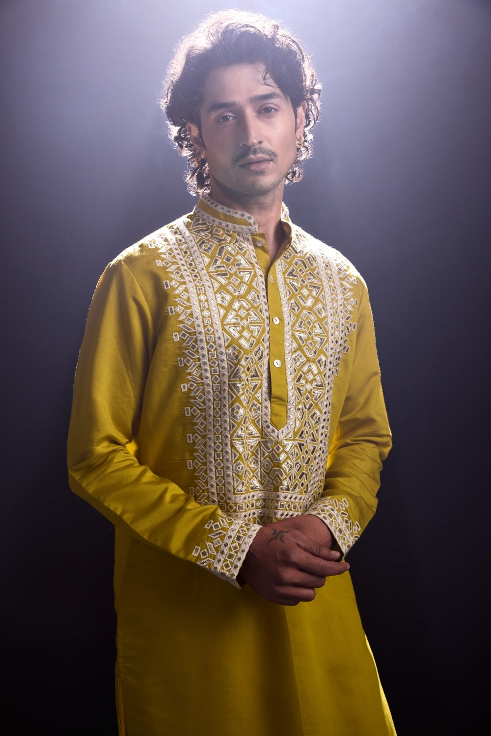 Ambre Yellow Kurta with Pants