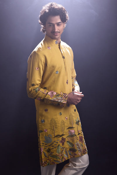 Yellow Kurta with Pants