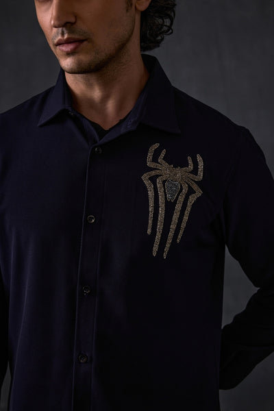 Navy Spider Shirt