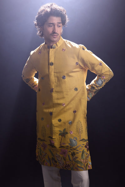 Yellow Kurta with Pants