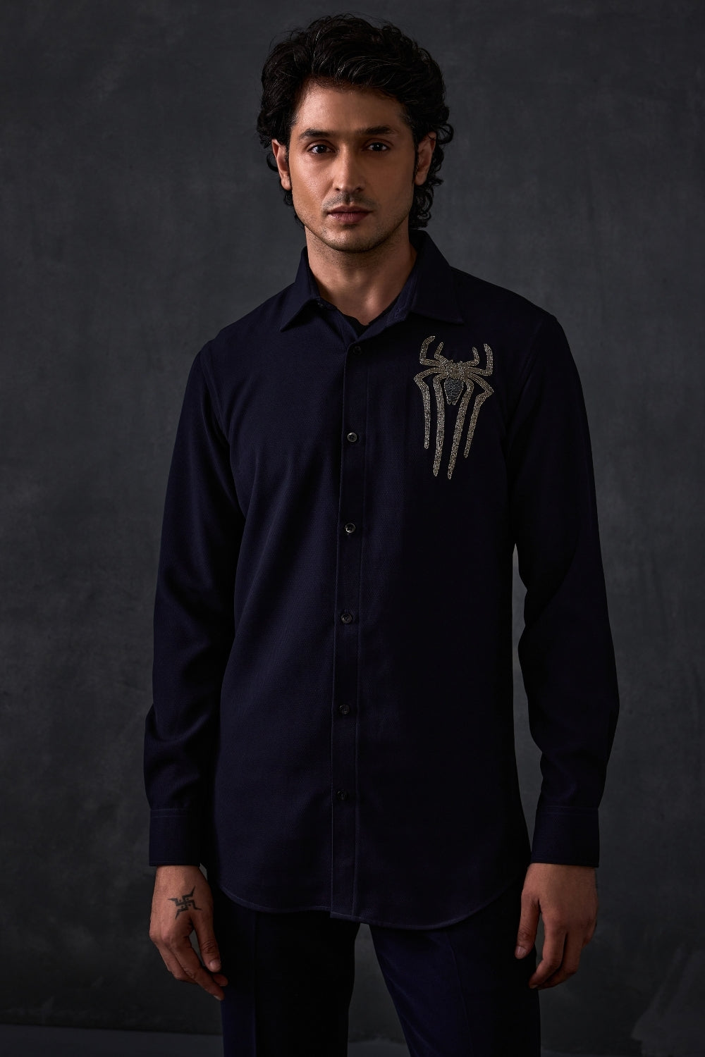 Navy Spider Shirt