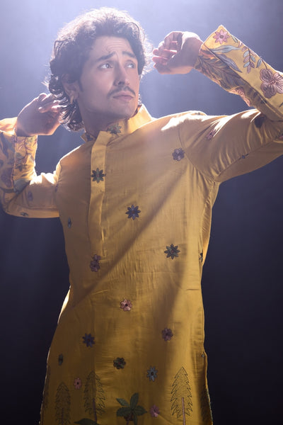 Yellow Kurta with Pants