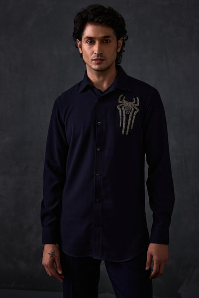 Navy Spider Shirt