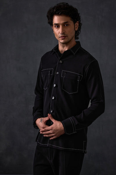 Black Shirt With Detailing