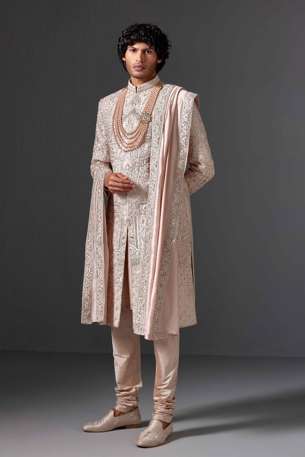 Kiaan Dabka Raw Silk Sherwani