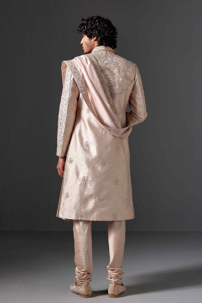 Kiaan Dabka Raw Silk Sherwani