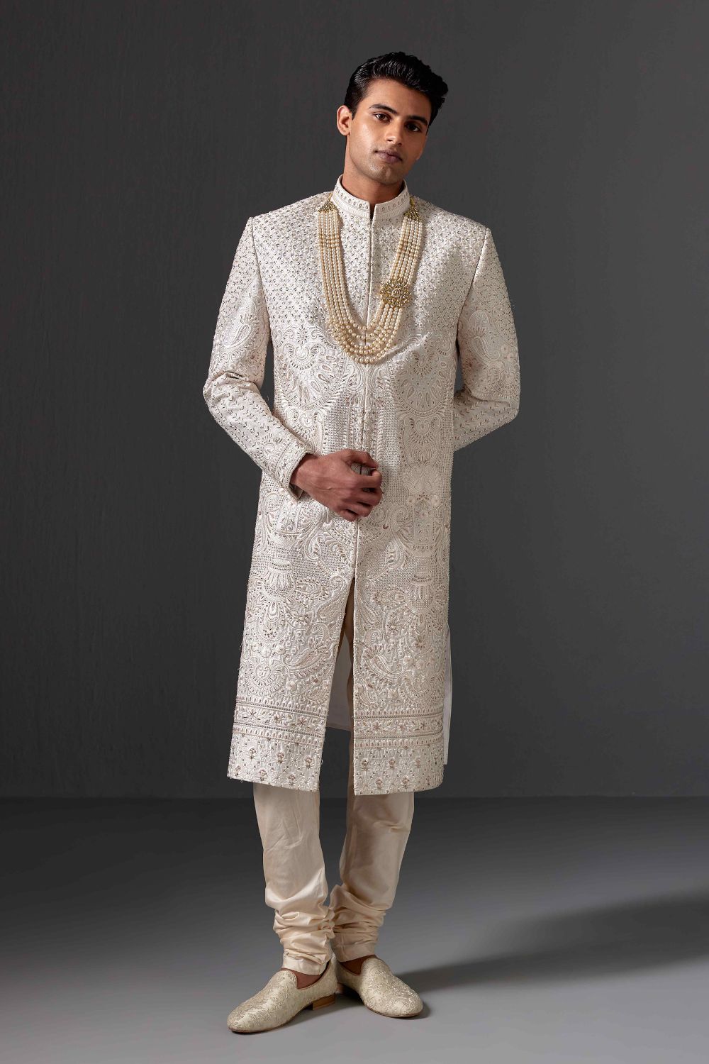 Aseem Dabka Raw Silk Sherwani