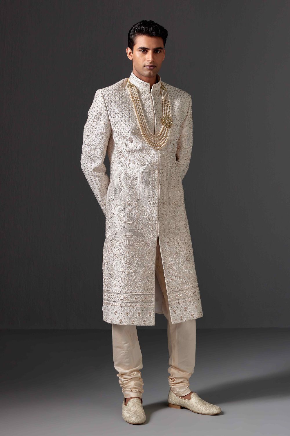 Aseem Dabka Raw Silk Sherwani