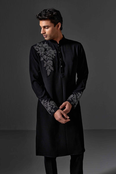 Rudra Sequin Embellished Velvet Kurta Set