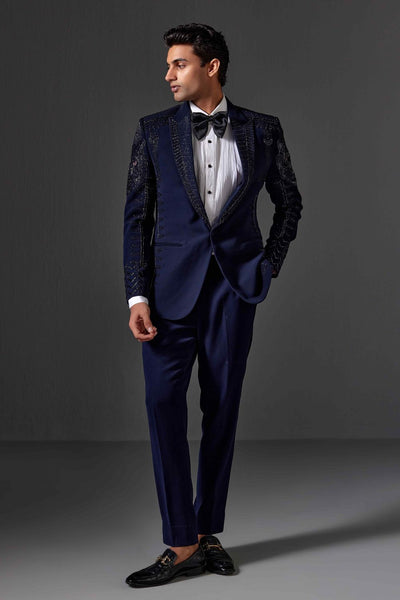 Hank Navy Blue Wool Tuxedo