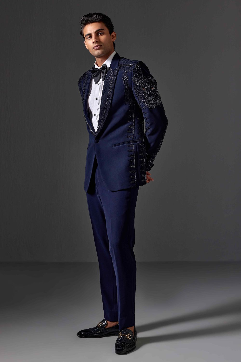 Hank Navy Blue Wool Tuxedo