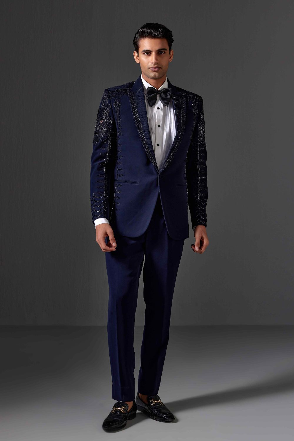 Hank Navy Blue Wool Tuxedo