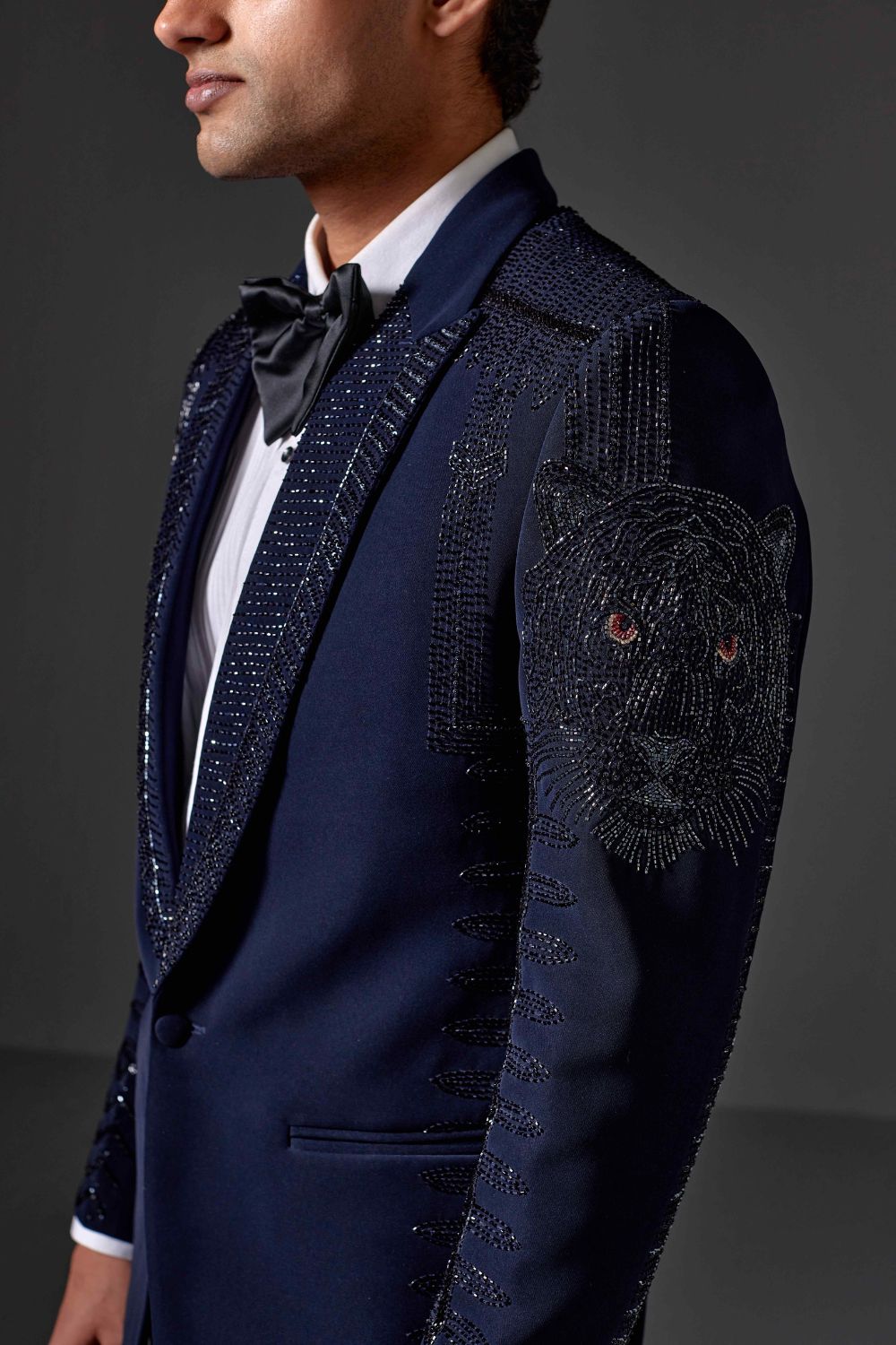 Hank Navy Blue Wool Tuxedo