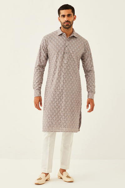 Grey Kurta Set