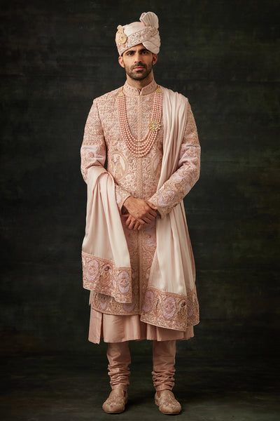 Rose Gold Sherwani Set