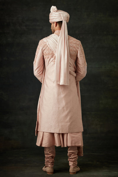 Rose Gold Sherwani Set