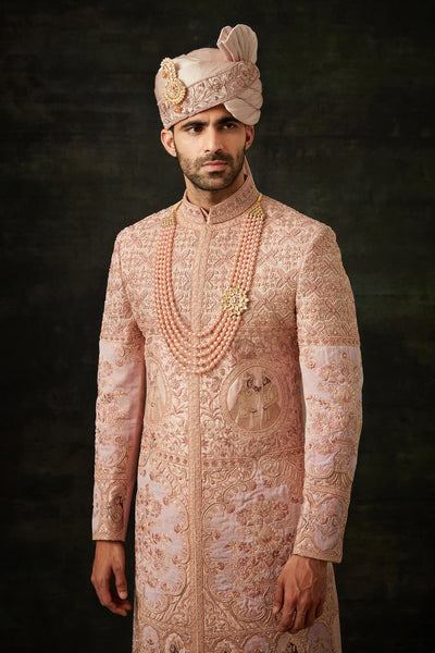 Rose Gold Sherwani Set