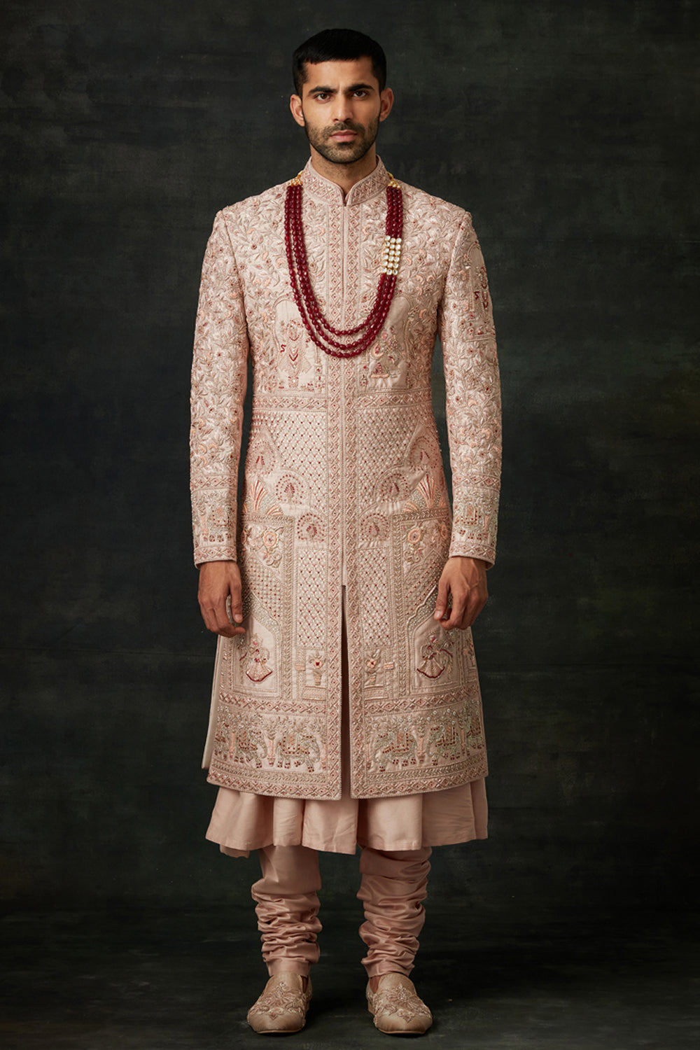 Rose Gold Sherwani Set