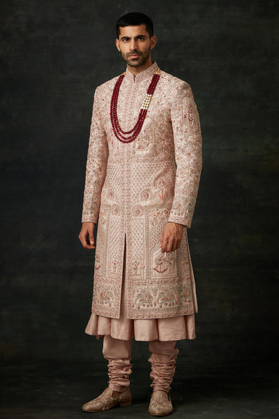 Rose Gold Sherwani Set