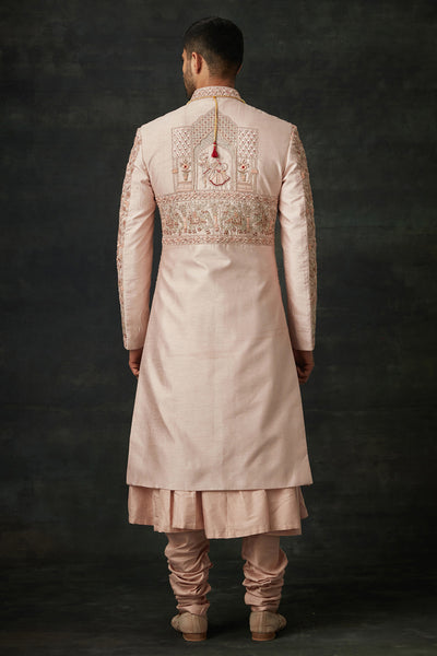 Rose Gold Sherwani Set