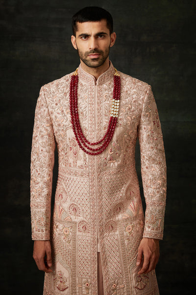 Rose Gold Sherwani Set