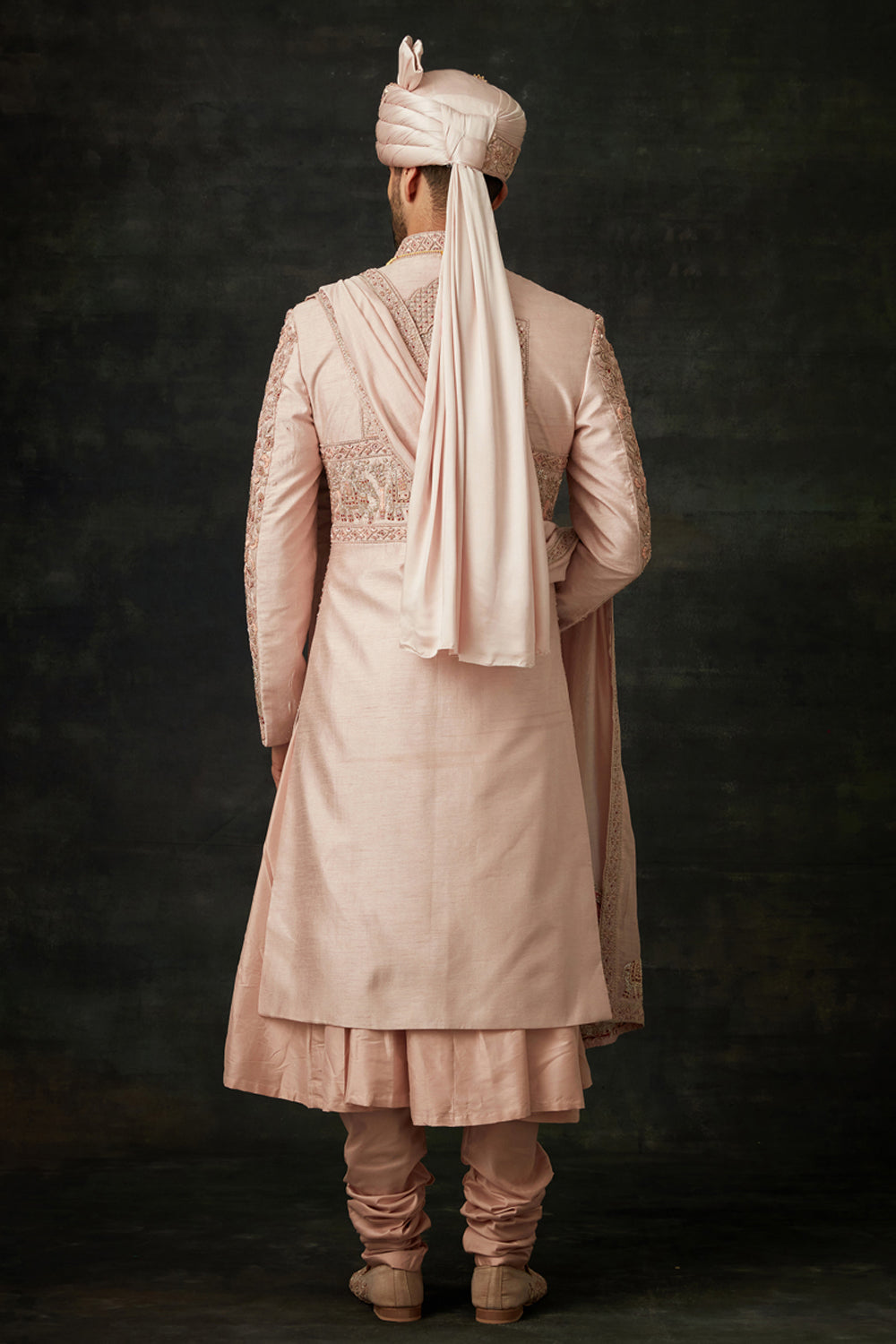 Rose Gold Sherwani Set