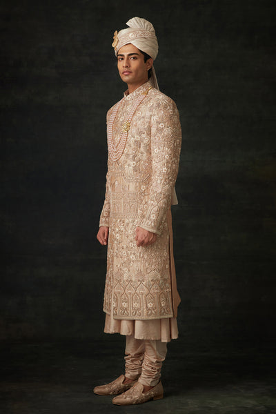 Rose Gold Sherwani Set