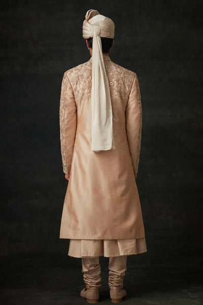 Rose Gold Sherwani Set