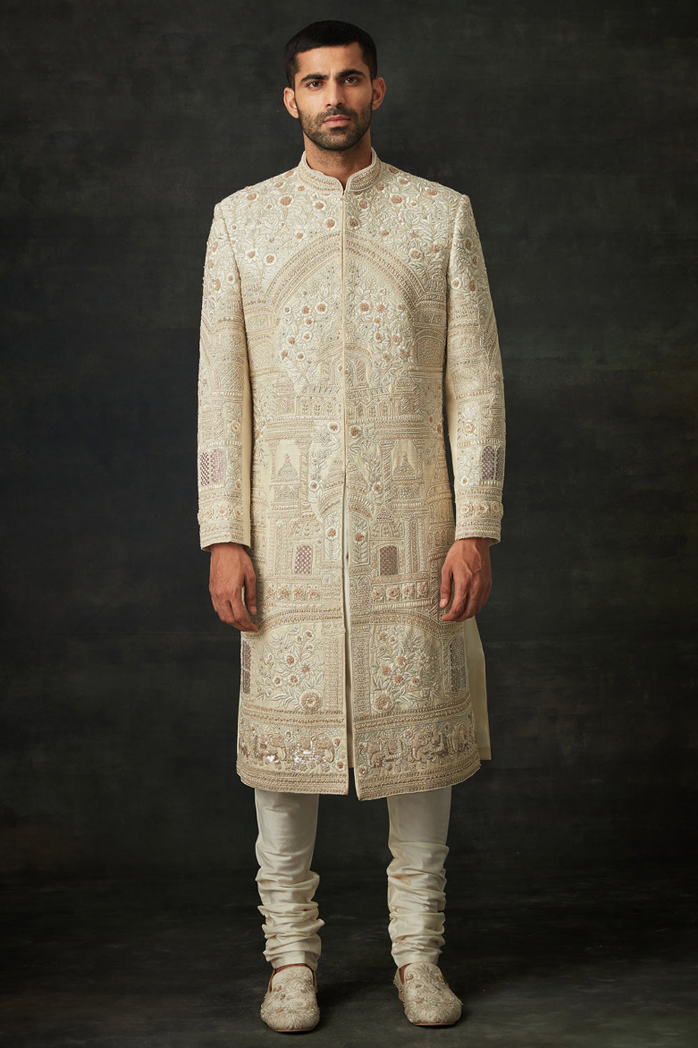 Ivory Sherwani Set