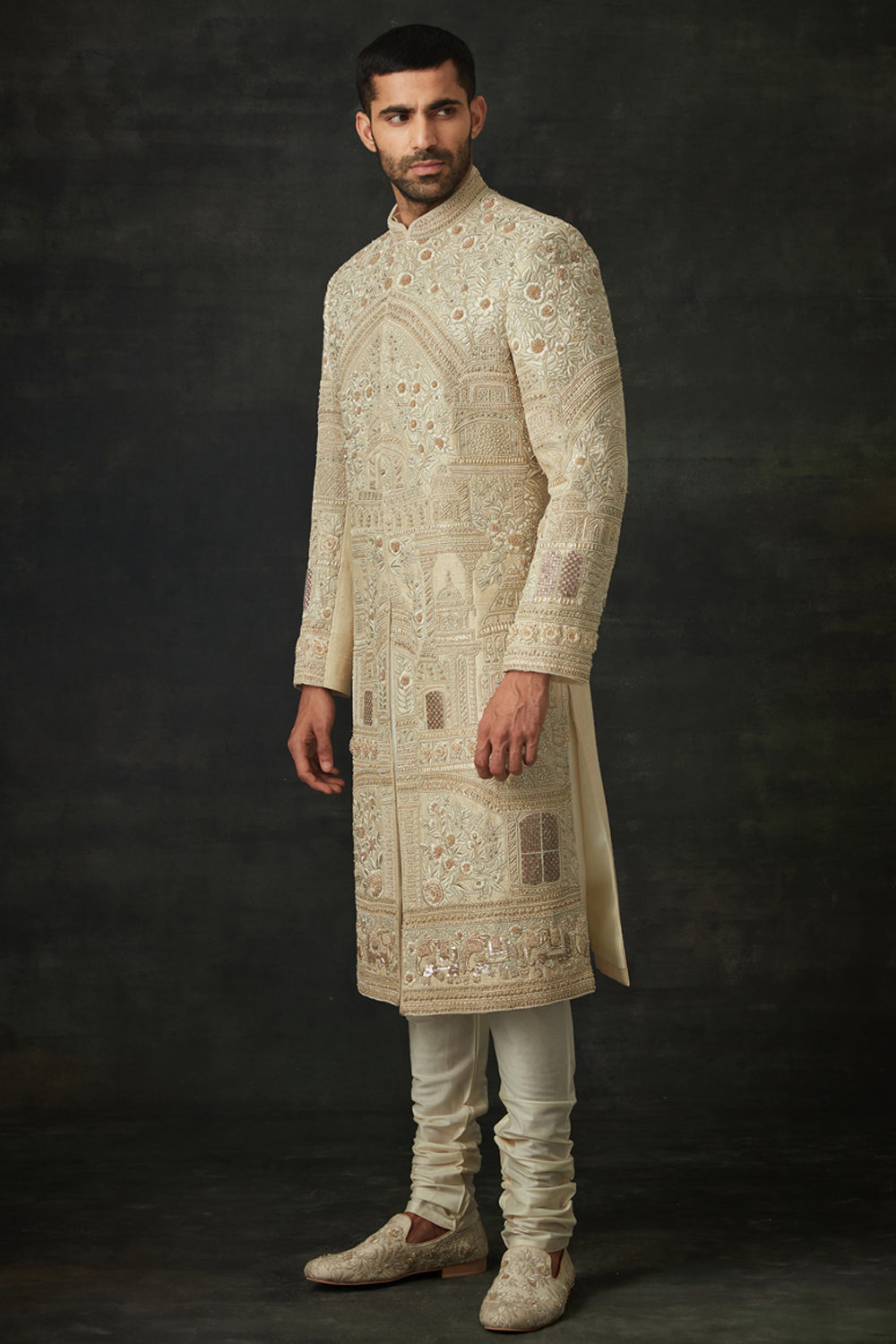 Ivory Sherwani Set