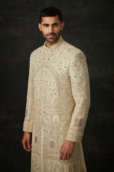 Ivory Sherwani Set