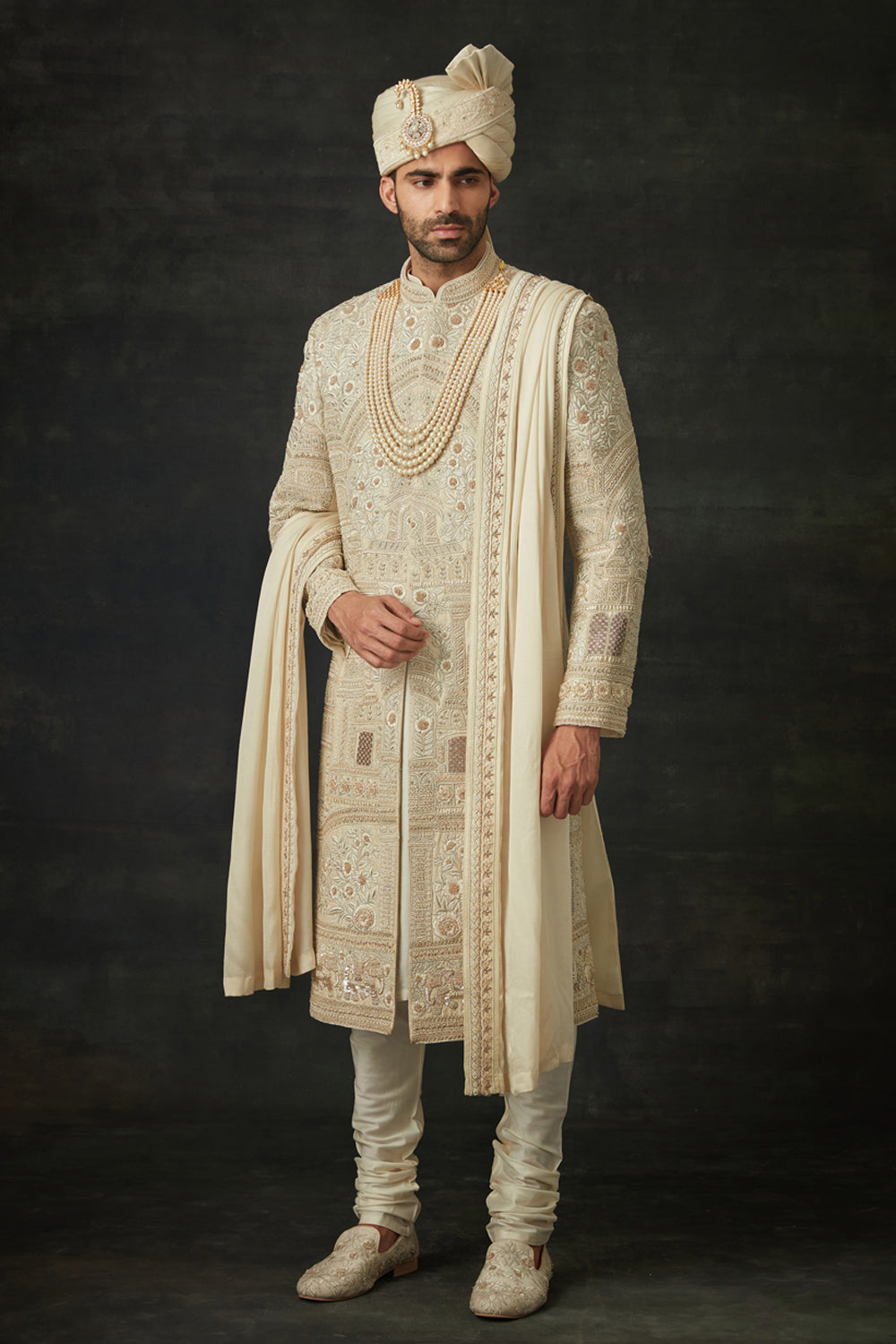 Ivory Sherwani Set