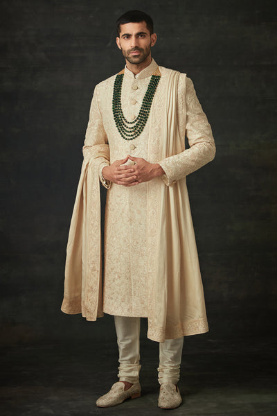 Ivory Sherwani Set