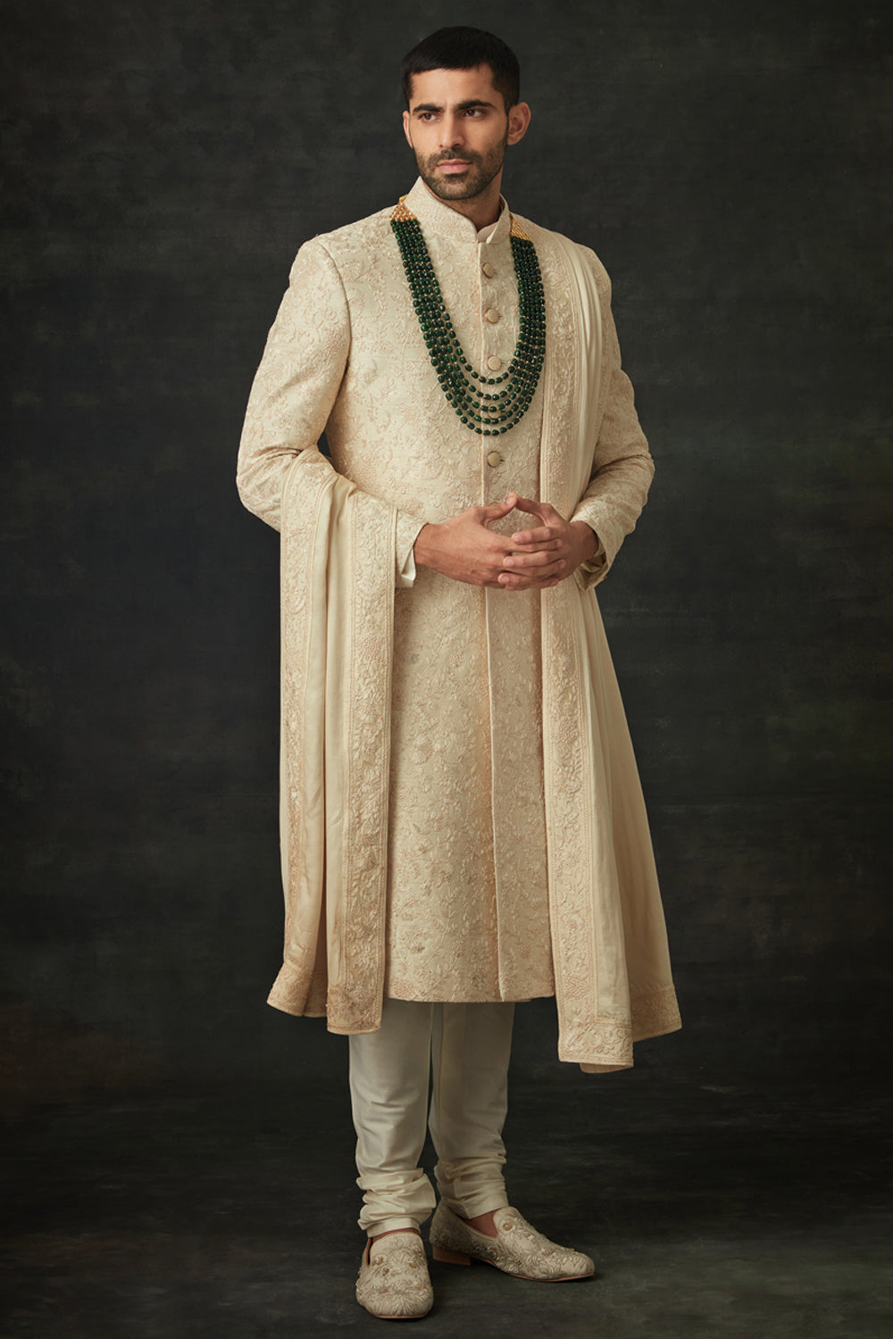 Ivory Sherwani Set