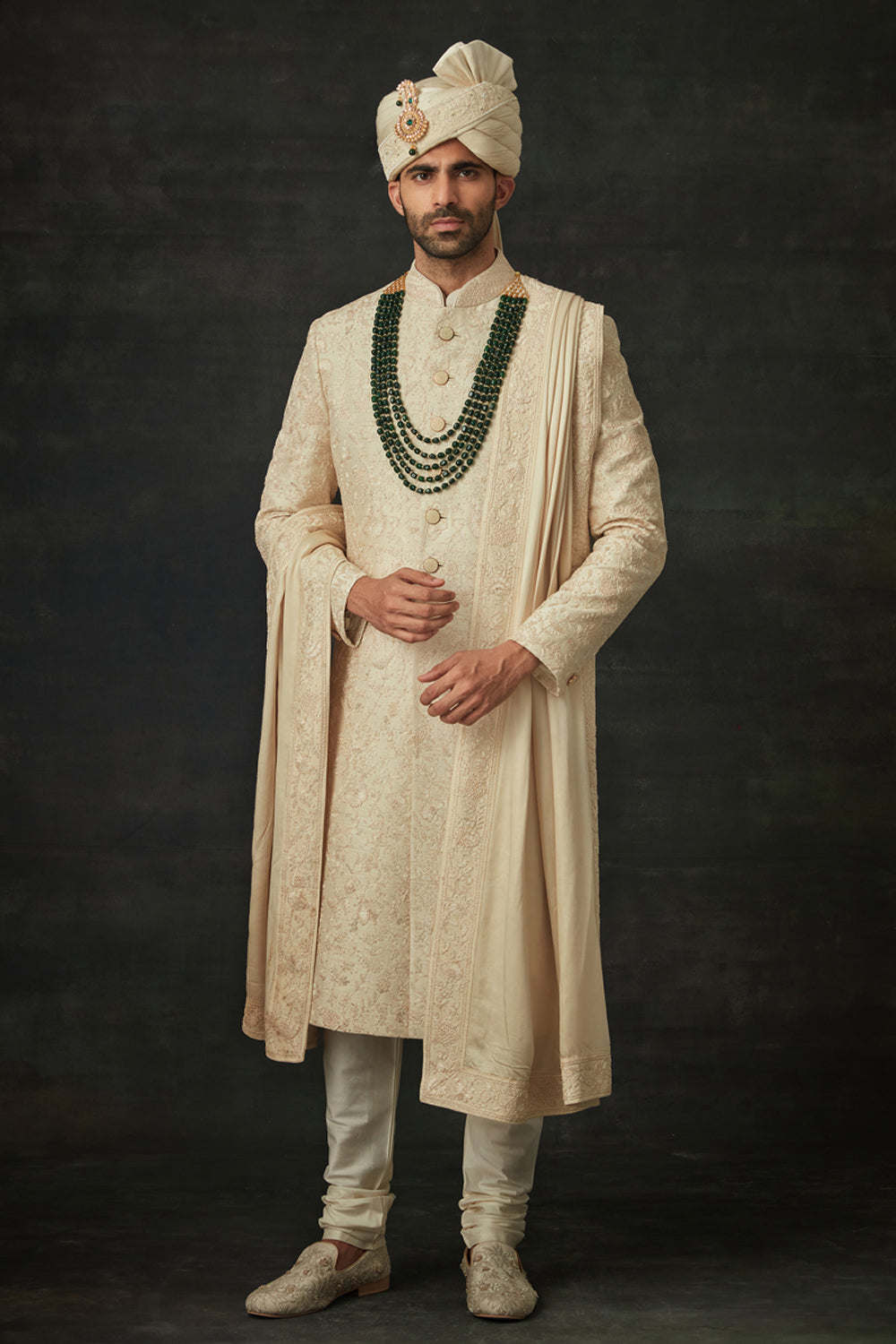 Ivory Sherwani Set