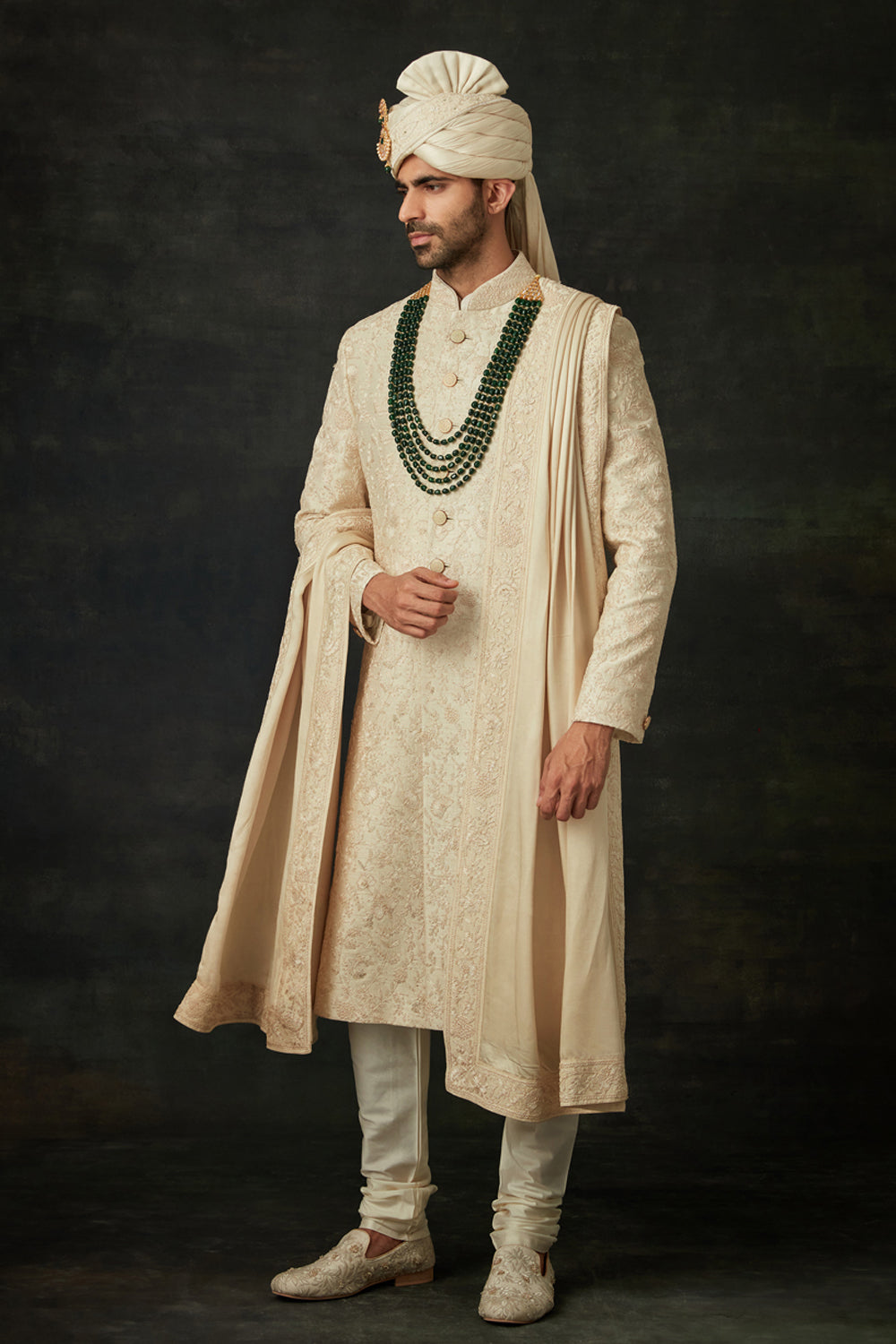 Ivory Sherwani Set