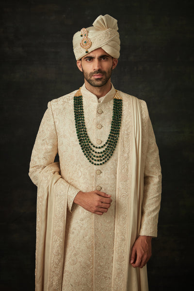 Ivory Sherwani Set