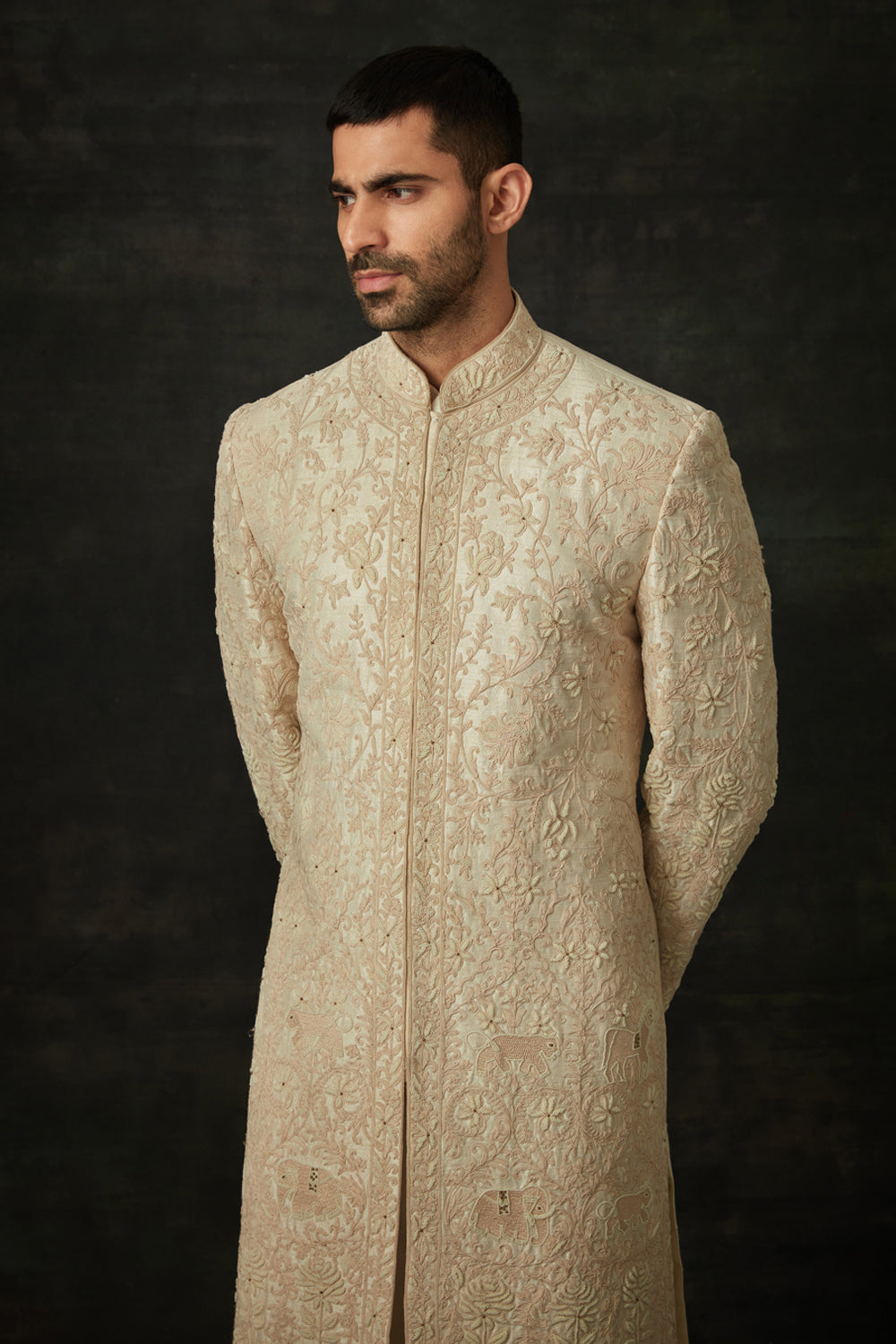 Ivory Sherwani Set