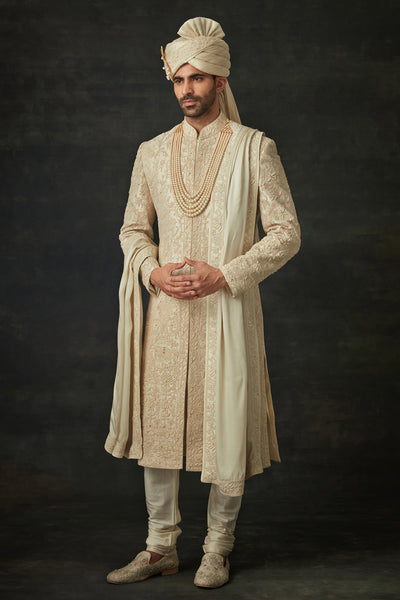 Ivory Sherwani Set