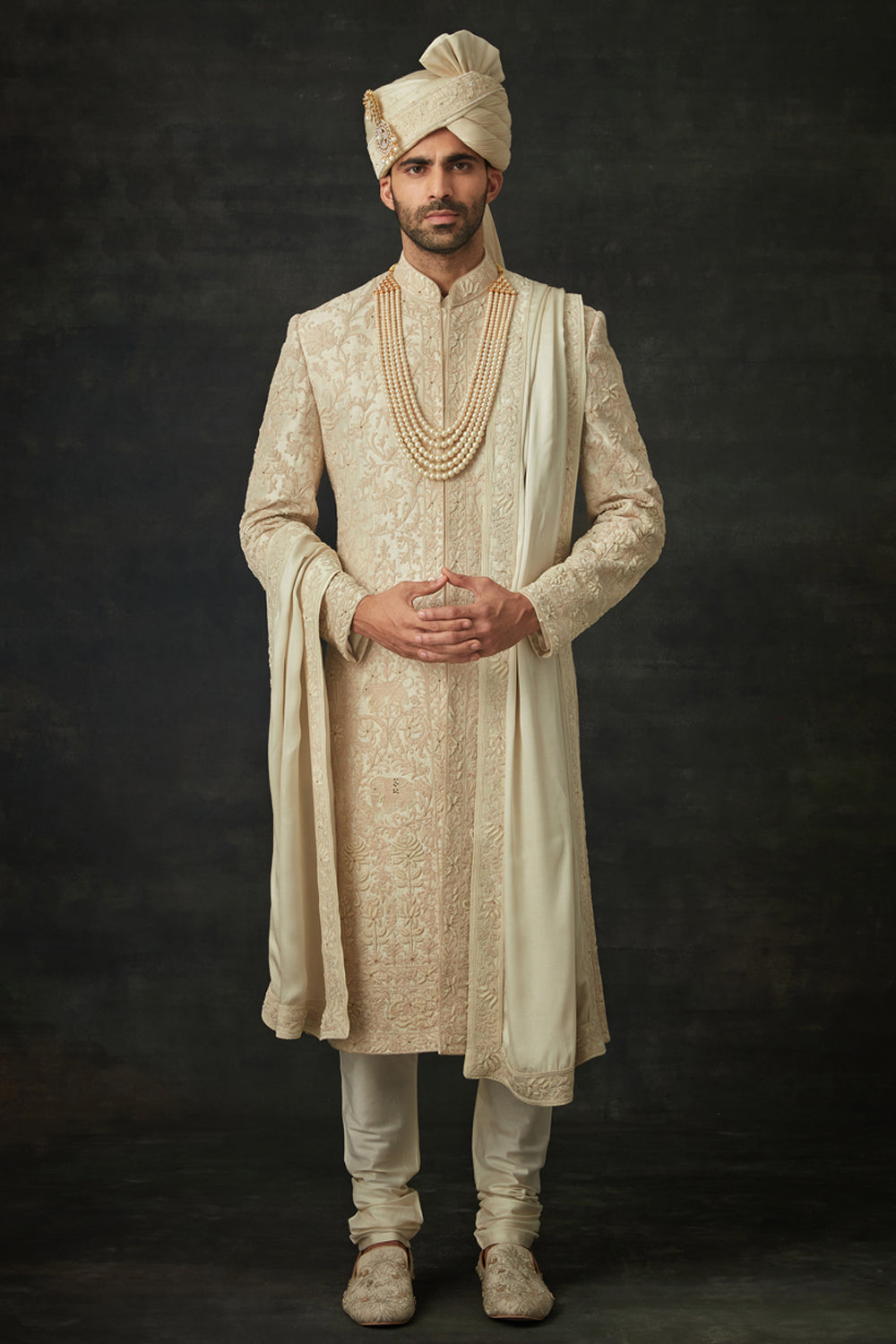 Ivory Sherwani Set